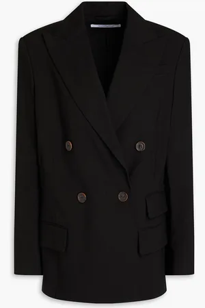 Another Tomorrow Doppelreihiger Blazer aus einer Hanfmischung - - IT 38