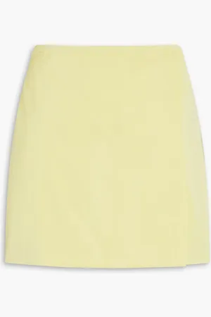 Puccini Mini-Wickelrock aus Crêpe-Satin - Gelb - IT 46