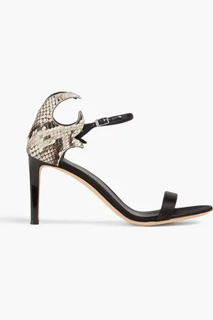 Giuseppe Zanotti Basic 85 Sandalen aus Satin mit Kristallverzierung - - EU 36