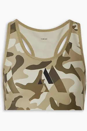 AARMY Chelsea Sport-BH aus Stretch-Material mit Camouflage-Print - Grün - S