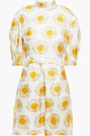 Baum und Pferdgarten Arya Minikleid aus Seiden-Twill mit floralem Print - Weiß - DE 36
