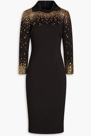 Badgley Mischka Kleid aus Scuba mit Nieten - - US 2