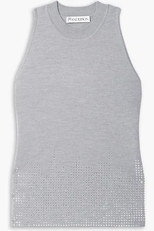 J.W.Anderson Tanktop aus Wolle mit Kristallen - Grau - XL