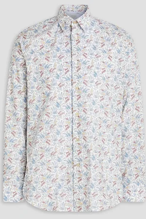 Paul Smith Hemd aus Baumwollpopeline mit floralem Print - - XS
