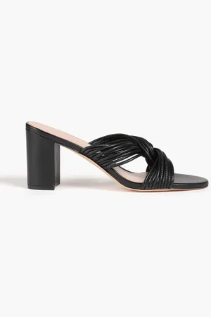 Stuart Weitzman Twist Block 75 Mules aus Leder - - EU 36