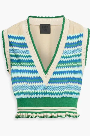Anna Sui Cropped Weste aus Häkelstrick aus einer Baumwollmischung - - M