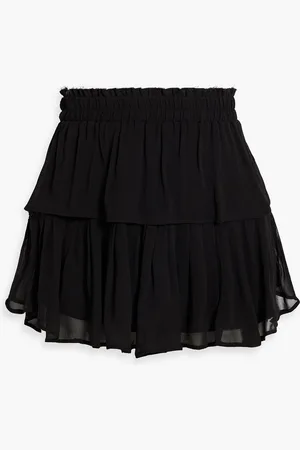 LOVESHACKFANCY Gestufter Minirock aus Chiffon mit Rüschen - - XXS