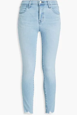 J Brand Halbhohe Cropped Skinny Jeans in ausgewaschener Optik - Blau - 23