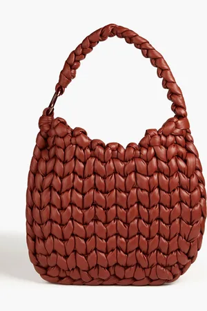 Chloé Wooden C Schultertasche aus geflochtenem Leder - - OneSize