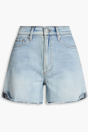 Tomorrow Denim Brown Jeansshorts in ausgewaschener Optik - Blau - 24