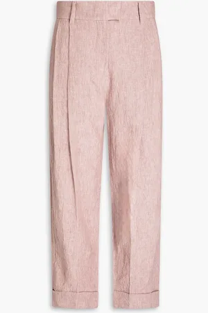 Brunello Cucinelli Karottenhose aus Leinen - Pink - IT 38
