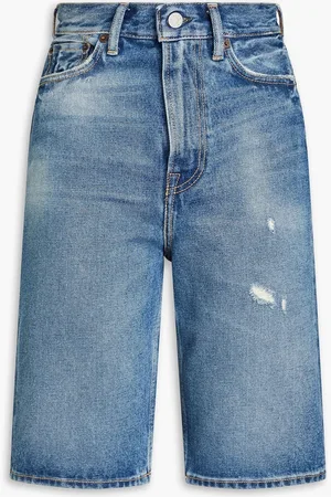 Acne Studios Ausgewaschene Jeansshorts in Distressed-Optik - Blau - 25