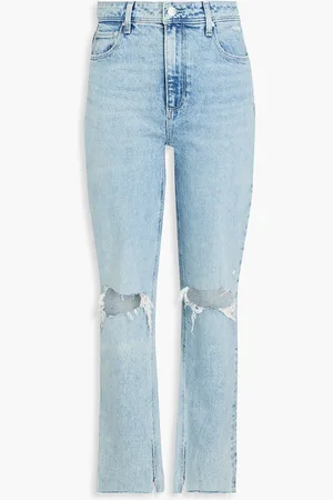 Paige Noella hoch sitzende Jeans mit geradem Bein - Blau - 31