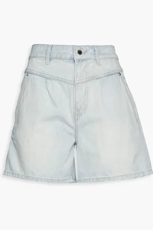 Bash Jeansshorts in ausgewaschener Optik - Blau - 0