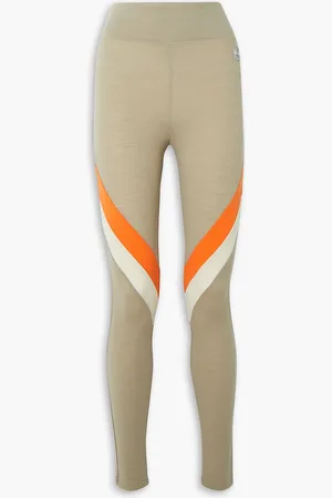 We Norwegians Voss Leggings aus Piqué aus einer Merinowollmischung in Colour-Block-Optik - Neutral - L