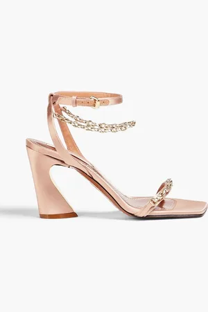 ZIMMERMANN Sandalen aus Satin mit Kettendetail - Pink - EU 36