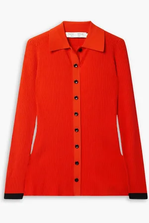 Proenza Schouler Cardigan aus Rippstrick - Rot - S