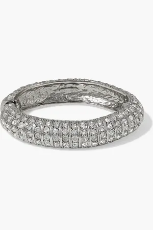 Oscar de la Renta Silberfarbenes Armband mit Kristallen - Metallic - OneSize