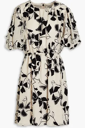 Jason Wu Minikleid aus Georgette mit floralen Applikationen - Grau - US 12
