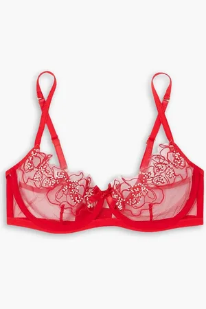 Agent Provocateur Lindie Bügel-BH aus Tüll mit Stickereien und Verzierung - - 32 D