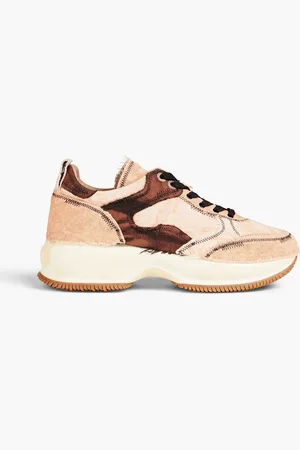 Hogan Sneakers aus Twill in Distressed-Optik - Pink - EU 34.5