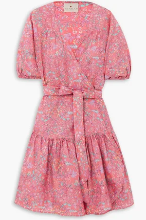 Cubus Elliana Mini-Wickelkleid aus Habutai-Seide mit Blumenprint - - 3