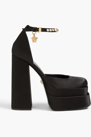 VERSACE Plateau-Pumps aus Satin mit Verzierung - - EU 40