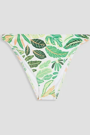 Solid Tief sitzendes Bikini-Höschen mit Print - - M