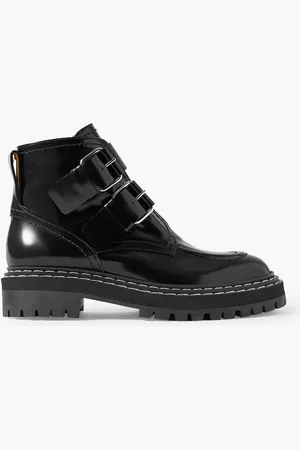 Proenza Schouler Ankle Boots aus Glanzleder mit Schnallen - - EU 35