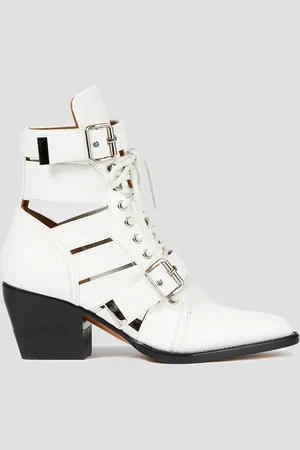 Chloé Rylee Ankle Boots aus Glanzleder mit Cut-outs - - EU 35