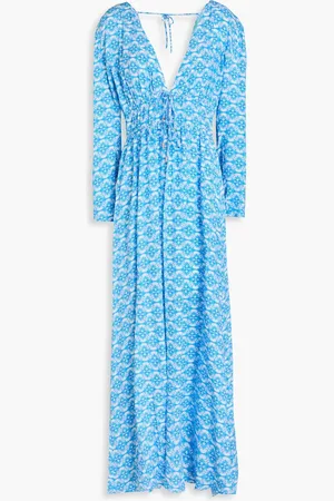 Melissa Odabash Farrah bedruckter Kaftan aus Voile - Blau - L