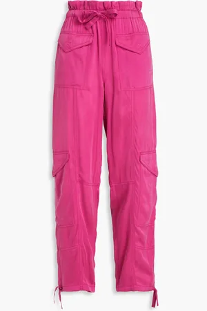 Ganni Cargohose aus einer Cupromischung - Pink - DE 32