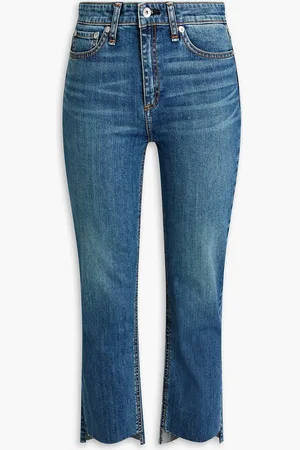 RAG&BONE Bellview hoch sitzende Cropped Jeans mit schmalem Bein - Blau - 24
