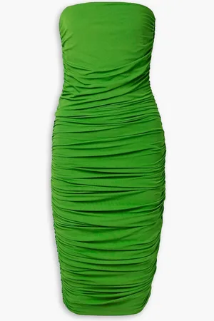 Michael Kors Trägerloses Kleid aus Stretch-Jersey mit Raffungen - - US 8