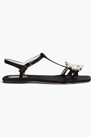 Roger Vivier Sandalen aus Satin mit Verzierung - - EU 35