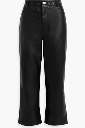 Walter Baker Venice Cropped Hose mit weitem Bein aus Leder - - US 8
