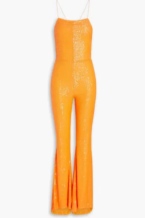 ROTATE Jumpsuit aus Stretch-Mesh mit Pailletten - - DE 38