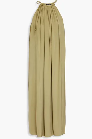 RAG&BONE Bailey gerafftes Midikleid aus Voile - Grün - XL