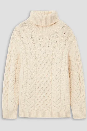 Marant Etoile Jade Pullover aus Zopfstrick mit Rollkragen - Weiß - FR 36