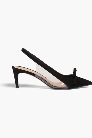 RED(V) Slingback-Pumps aus Veloursleder und PVC - - EU 35.5