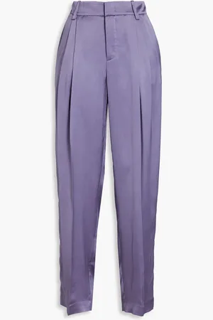 Vince Plissierte Hose mit geradem Bein aus Satin - - US 10