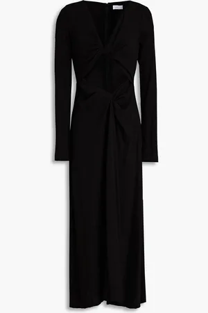 ROSETTA GETTY Midikleid aus Baumwoll-Jersey mit Twist-Detail und Cut-outs - - S