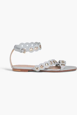 RED(V) Sandalen aus Leder mit Ösenverzierung - Blau - EU 37
