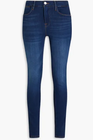 Frame Le High Skinny hoch sitzende Skinny Jeans in ausgewaschener Optik - Blau - 23