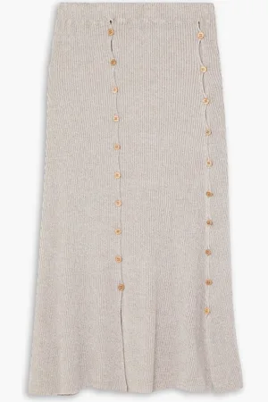 Baserange Loulou Rock aus Jersey aus einer gerippten Leinenmischung - Neutral - M