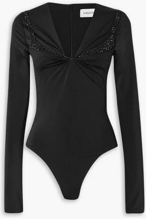 16Arlington Tevenz Body aus Stretch-Jersey mit Kristallen und Twist-Detail - - UK 10