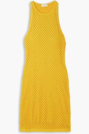 A.L.C. Senna Minikleid aus gehäkelter Baumwolle - Gelb - S
