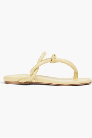 Fabiana Filippi Sandalen aus Leder mit Knotendetail - Gelb - EU 40