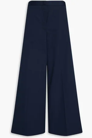 Fabiana Filippi Hose mit weitem Bein aus Baumwollpopeline - Blau - IT 50