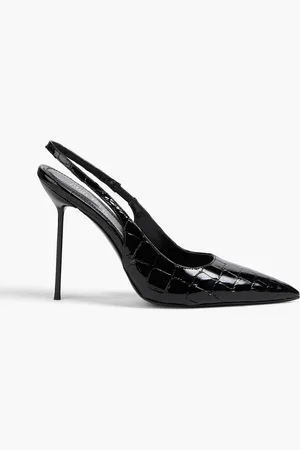 PARIS TEXAS Lidia Slingback-Pumps aus Leder mit Krokodileffekt - - EU 35